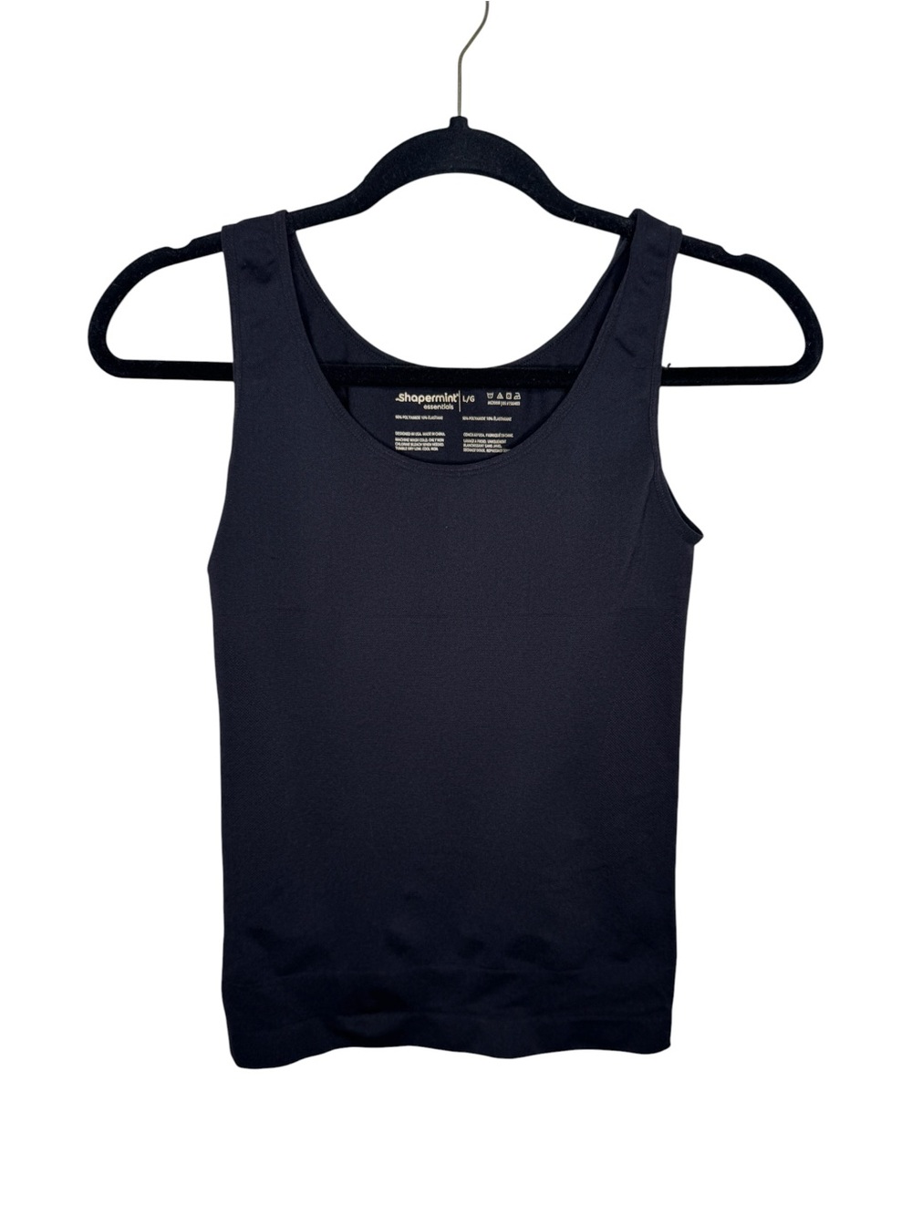 SHAPERMINT / black essentials all day every day shapewear cami tank / L